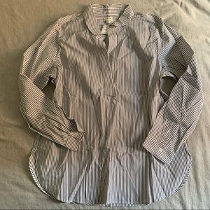 J. CREW | Striped collard blouse